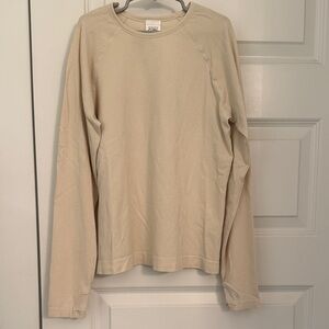 Athleta Girl Long Sleeve Waffle Glitter Shirt